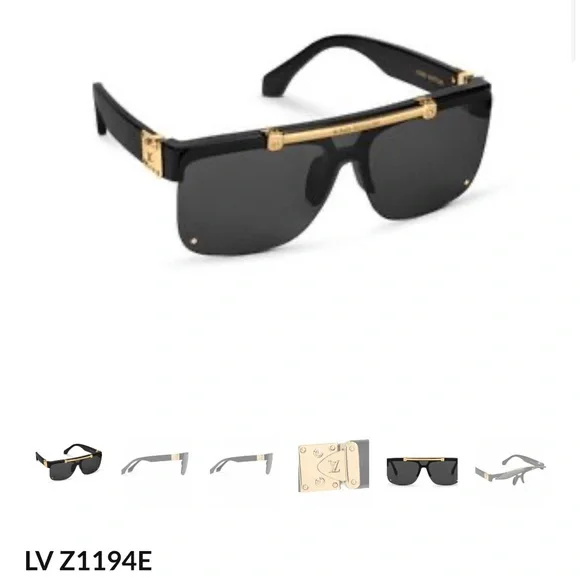 Louis Vuitton Show Sunglasses in Black and Gold LV Z1194E Louis Vuitton | Accessories | Louis Vuitton Sunglasses  main image 3